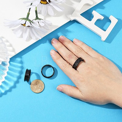 201 Stainless Steel Grooved Finger Ring Settings STAS-TAC0001-10E-B-1