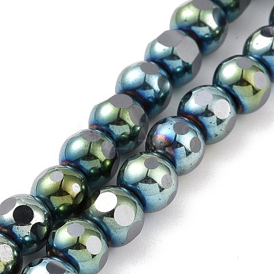 Electroplated Non-magnetic Synthetic Hematite Beads Strands G-G862-02-1