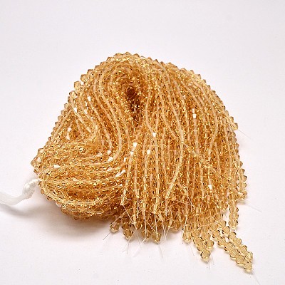 Imitate Austrian Crystal Bicone Glass Beads Strands X1-GLAA-F029-4x4mm-18-1