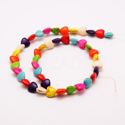 Heart Synthetic Turquoise Beads Strands TURQ-I019-12mm-07-1
