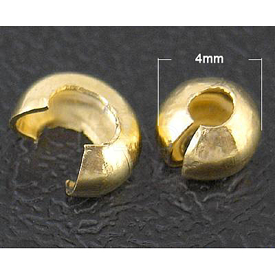 Brass Crimp Beads Covers X-KK-H290-NFG-NF-1