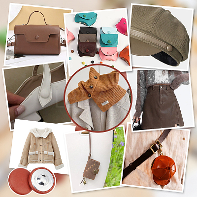 30Pcs Imitation Leather Snap Bottons BUTT-NB0001-90F-1