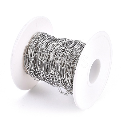 Tarnish Resistant 304 Stainless Steel Paperclip Chains CHS-F010-01C-P-01-1
