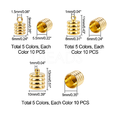 Brass Cord Ends KK-PH0004-51-1