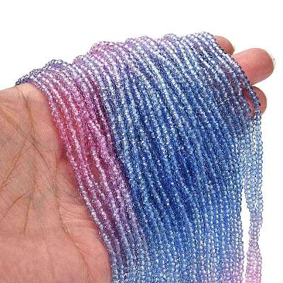 Transparent Painted Glass Beads Strands DGLA-A034-T1mm-A08-1