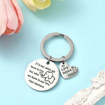 Alloy & 201 Stainless Steel Keychain KEYC-YW00101-08-1