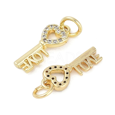 Rack Plating Brass Micro Pave Cubic Zirconia Pendants LS-KK-H509-05G-1