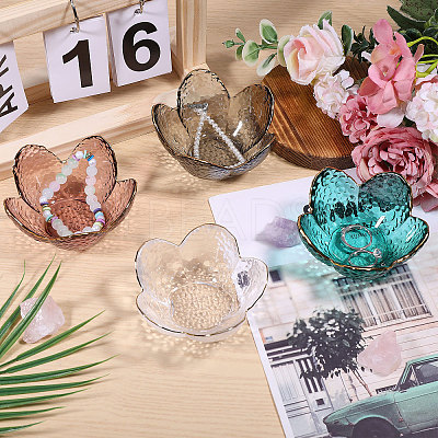 4Pcs 4 Colors Glass Bowl for Food Fruits AJEW-CA0004-93-1