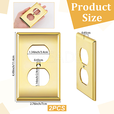 ABS Plastic Receptacle Outlet Wall Plate AJEW-WH0410-464A-01-1