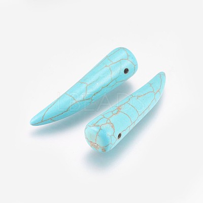 Synthetic Turquoise Pendants TURQ-F011-02-1