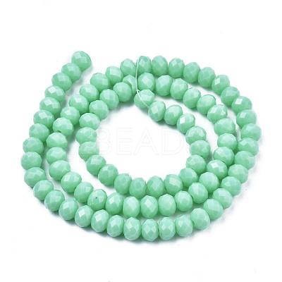 Opaque Solid Color Glass Beads Strands EGLA-A034-P6mm-D14-1