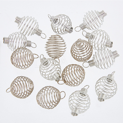 30Pcs 2 Styles Steel & 304 Stainless Steel Wire Pendants STAS-DC0012-65-1