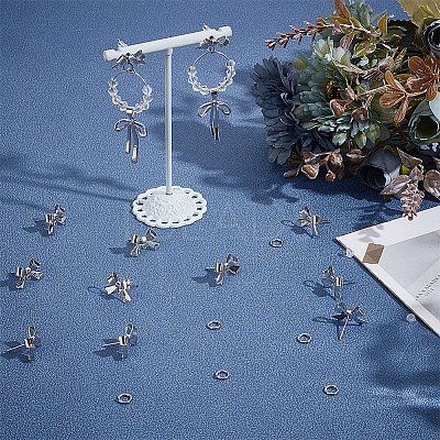 26Pcs Bowknot Brass Earring Findings DIY-ME0001-09P-1