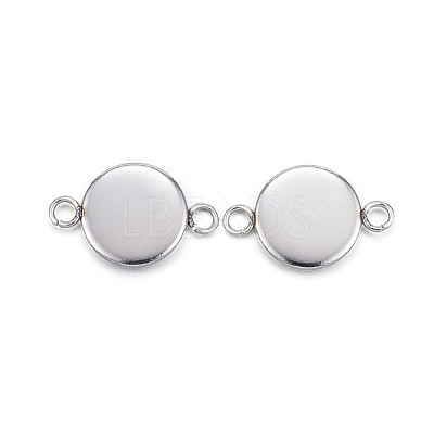 Tarnish Resistant 304 Stainless Steel Cabochon Connector Settings STAS-G170-26P-8mm-1