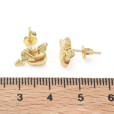 Brass Stud Earrings KK-CBA30C7-07G-1