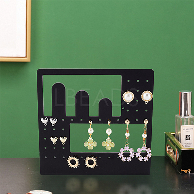Opaque Acrylic Earring Display Stands EDIS-WH0016-017B-1