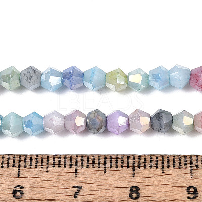 Ombre Effect Dyed Glass Beads Strands X-GLAA-T025-4mm-09K-1