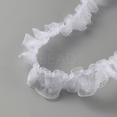 Double Layers Polyester Lace Trim OCOR-WH0082-79B-1