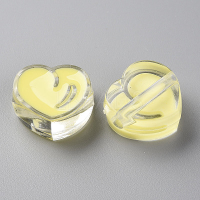 Transparent Enamel Acrylic Beads TACR-S155-004B-1