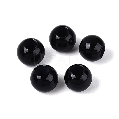 Natural Black Onyx European Beads G-Q602-09A-12-1