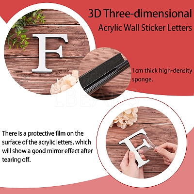 Acrylic Mirror Wall Stickers Decal DIY-CN0001-13A-F-1