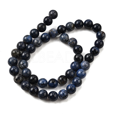 Natural Grade AA Dumortierite Quartz Round Bead Strands G-P075-43-4mm-1