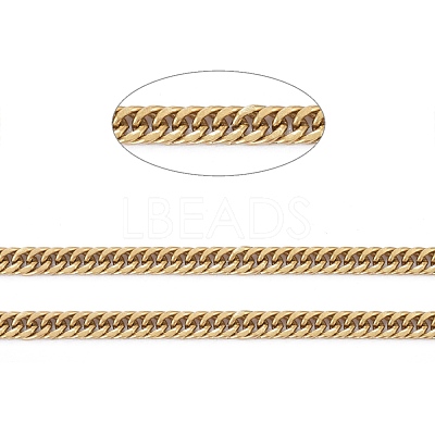 Ion Plating(IP) 304 Stainless Steel Diamond Cut Curb Chains CHS-F013-02G-1