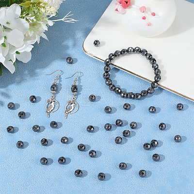 60Pcs Non-magnetic Synthetic Hematite Beads G-BBC0001-54-1