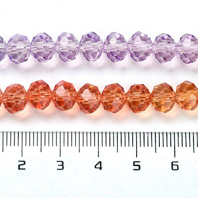 Transparent Painted Glass Beads Strands DGLA-A034-T8mm-A12-1