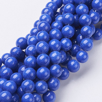 Natural Mashan Jade Round Beads Strands X-G-D263-8mm-XS08-1