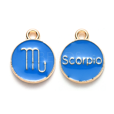 Alloy Enamel Pendants X-ENAM-S124-01B-02L-1