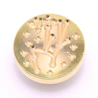 Brass Wax Sealing Stamp Head AJEW-TAC0026-01LG-06-1