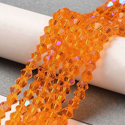 Transparent Electroplate Glass Beads Strands EGLA-A039-T3mm-L23-1