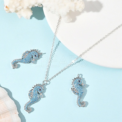 SHEGRACE Brass Synthetic Turquoise Pendants XGRQ5K356-839P-1