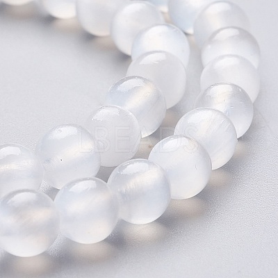 Natural Selenite Beads Strands X1-G-L552H-16A-1