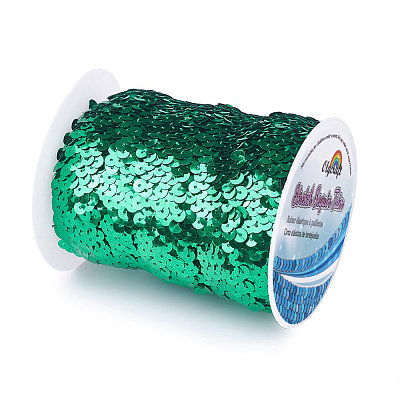 Plastic Paillette Elastic Beads PVC-OC0001-01G-1