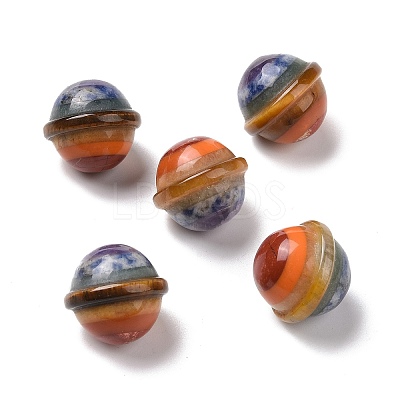 Chakra Natural Gemstone Round Display Decorations G-G864-22-1