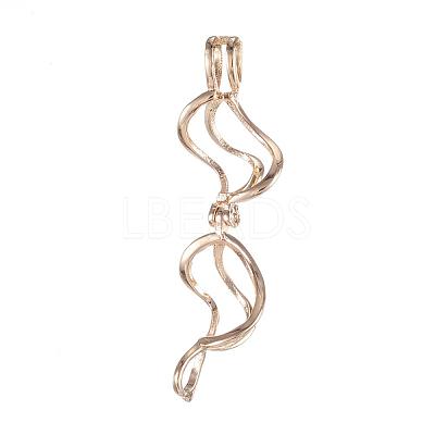 Brass Locket Pendants KK-K163-48-NR-1