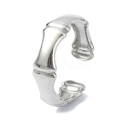 304 Stainless Steel Open Cuff Rings RJEW-M019-37P-1