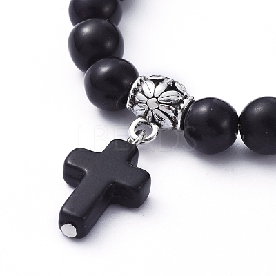 Stretch Charm Bracelets BJEW-JB05234-01-1