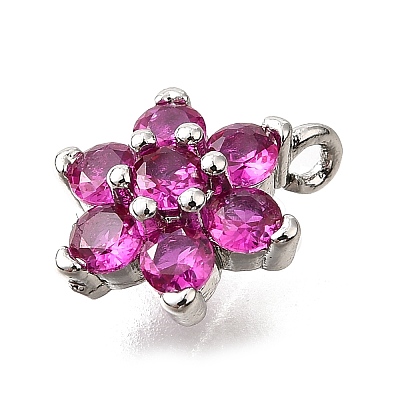 Brass Micro Pave Cubic Zirconia Pendants KK-D356-01A-P-1