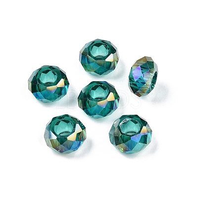 Transparent Glass European Beads GPDL-N005-D14mm-A10-1