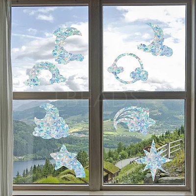 Waterproof PVC Colored Laser Stained Window Film Static Stickers DIY-WH0314-132-1