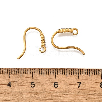304 Stainless Steel Rhinestone Earring Hooks STAS-D310-01G-02-1