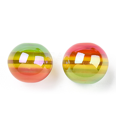 Stripe Resin Beads RESI-B014-01B-09-1