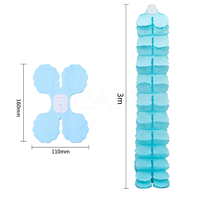 Clover Paper Pull Flowers AJEW-NB0001-29-1
