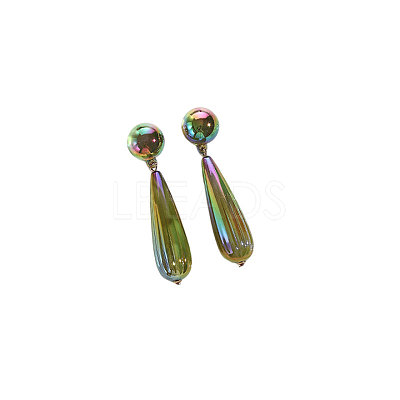 Teardrop Resin Dangle Stud Earrings WGCAAC8-01-1