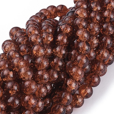 Crackle Glass Round Beads Strands X-CCG-Q001-8mm-16-1