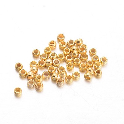 Rondelle Brass Crimp Beads KK-L134-33G-01-1
