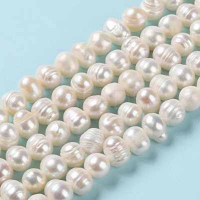 Natural Cultured Freshwater Pearl Beads Strands PEAR-E018-53-1